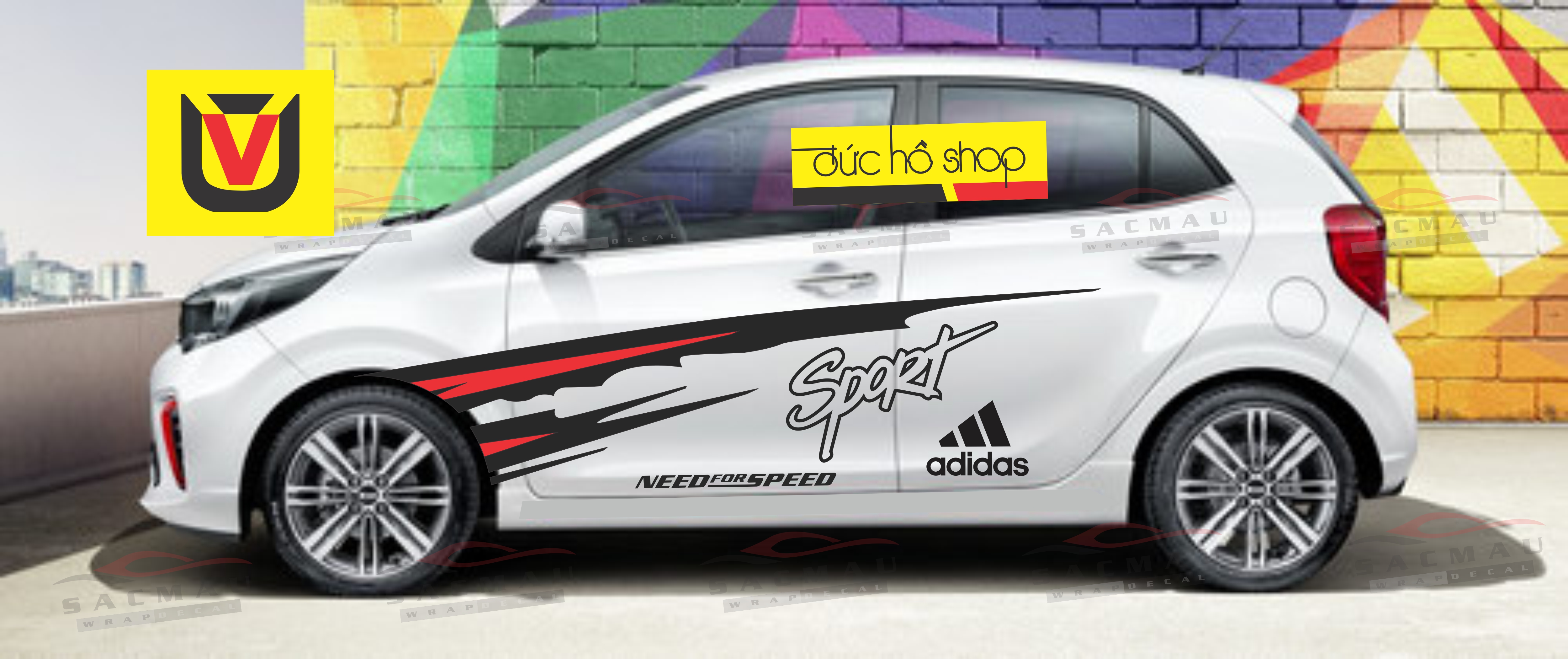 Tem dán xe Kia Morning thể thao ms03