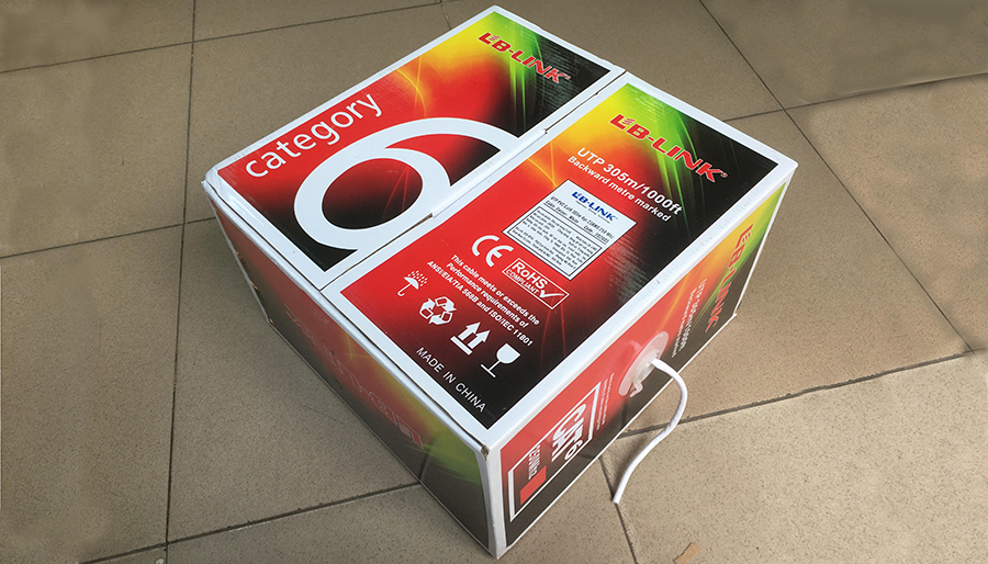 Cuộn dây mạng cat 6 LBlink 305m - Thùng dây lan cat 6 LB-Link loại tốt