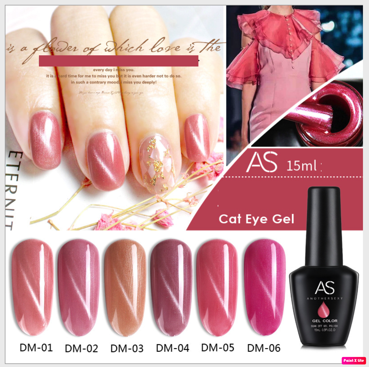 Sơn Gel Mắt Mèo AS Mã DM 15ml