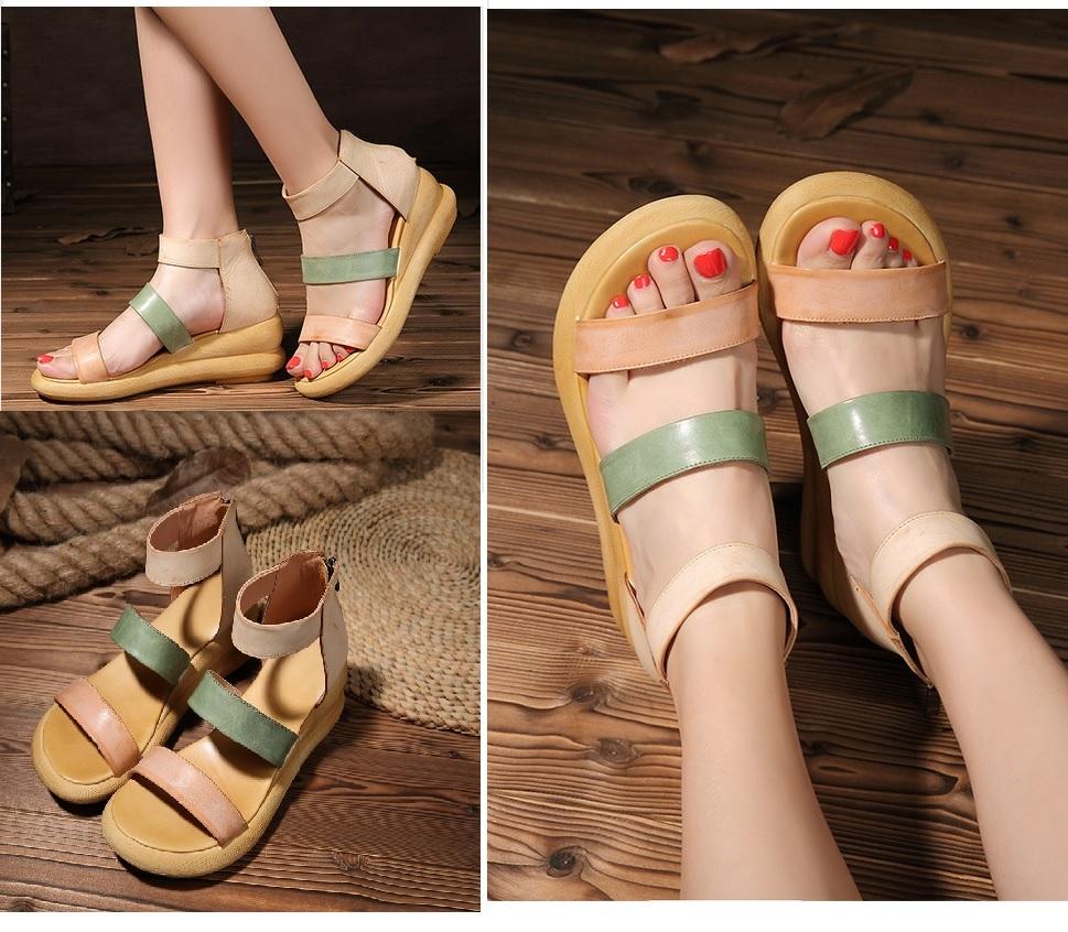 [HCM]G018-Giày handmade Da Thật Quai Ngang