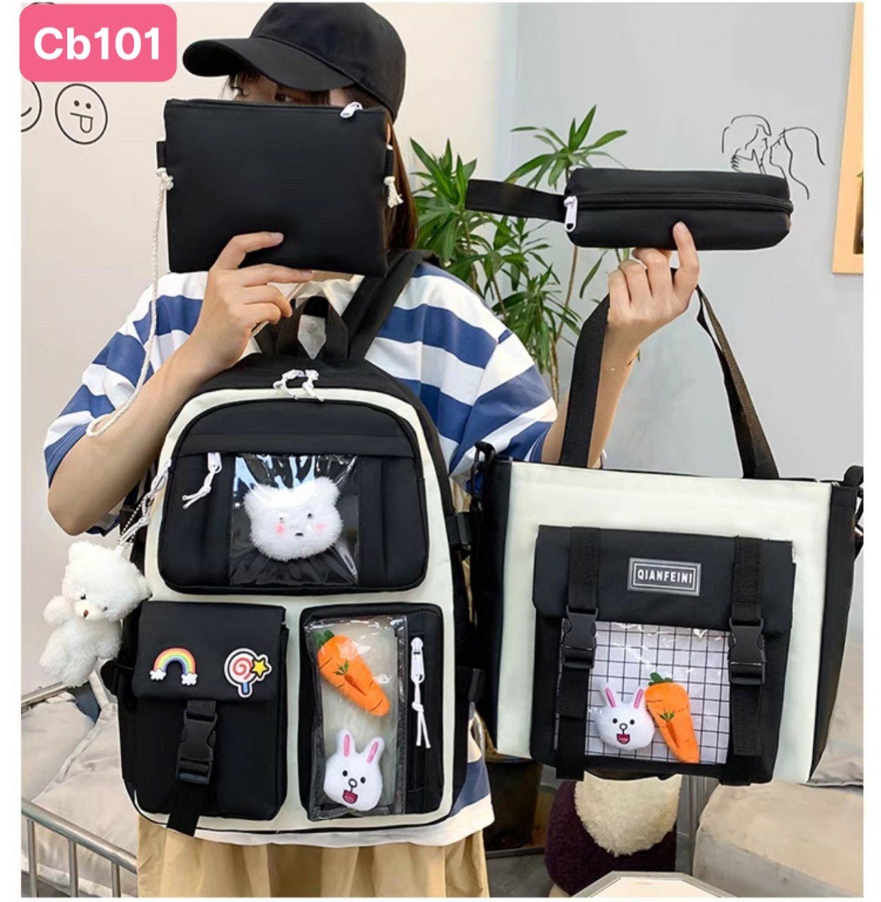 balo combo 4 món 3 bộ trong cb101