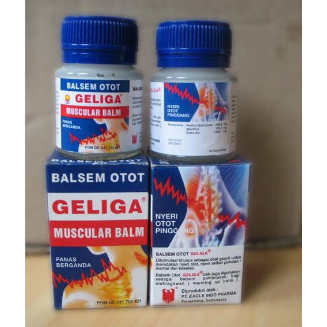 (Lố 12 Hộp) Dầu Cù Là Lửa GELIGA 40g Indonesia