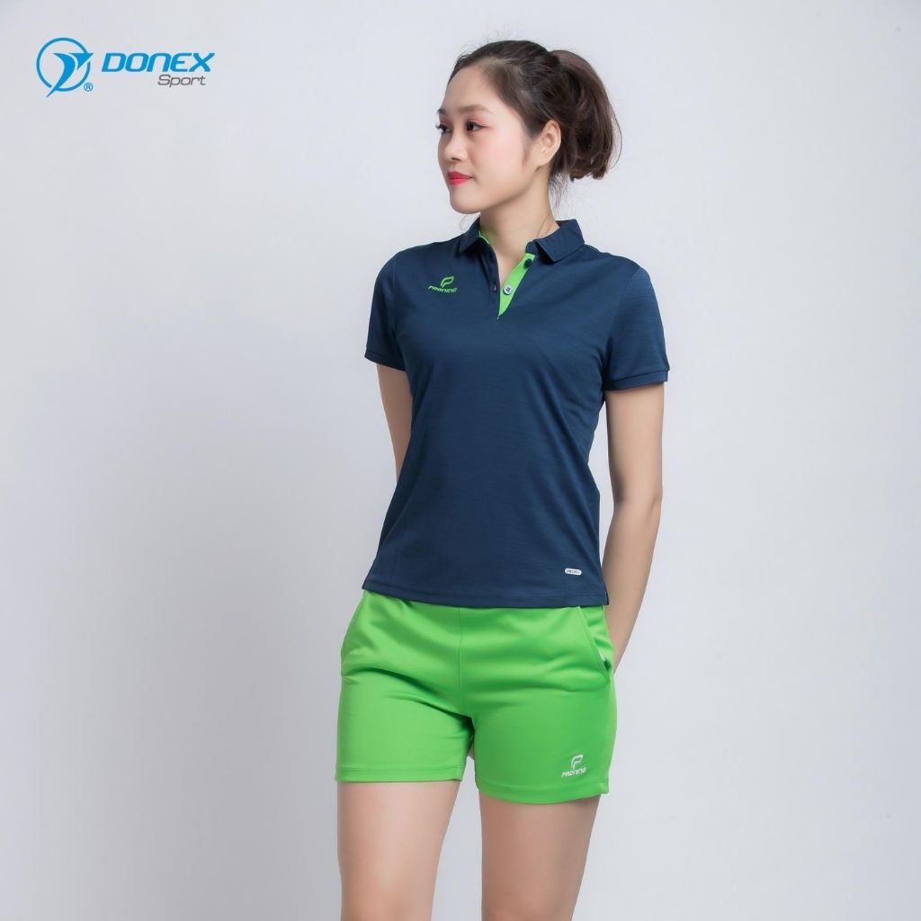 Áo Thể Thao Nữ Có Cổ DONEXPRO Kết Cấu Sợi Vải Nhẹ Nhàng, Thấm Hút Tốt, Ôm Vừa Vặn Tôn Dáng Thoải Mái Vận Động AC-3377