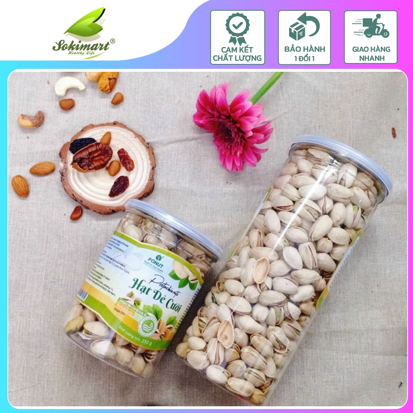 Hạt dẻ cười Mỹ ( ko tẩy trắng) - 500g