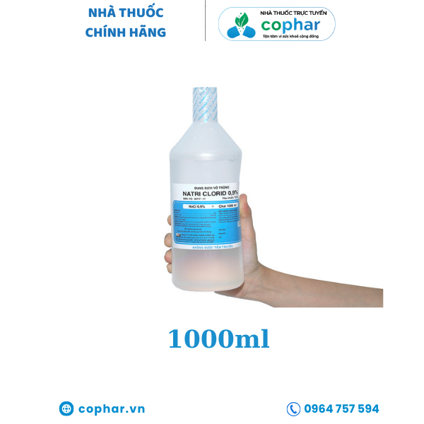 Nước muối vô trùng 3/2 ( Natri Clorid 0.9% NACL )