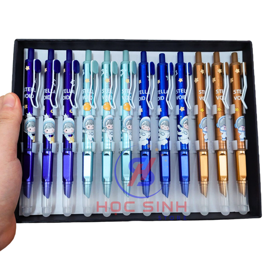 Bút máy bấm xóa được mực tím kèm ống mực