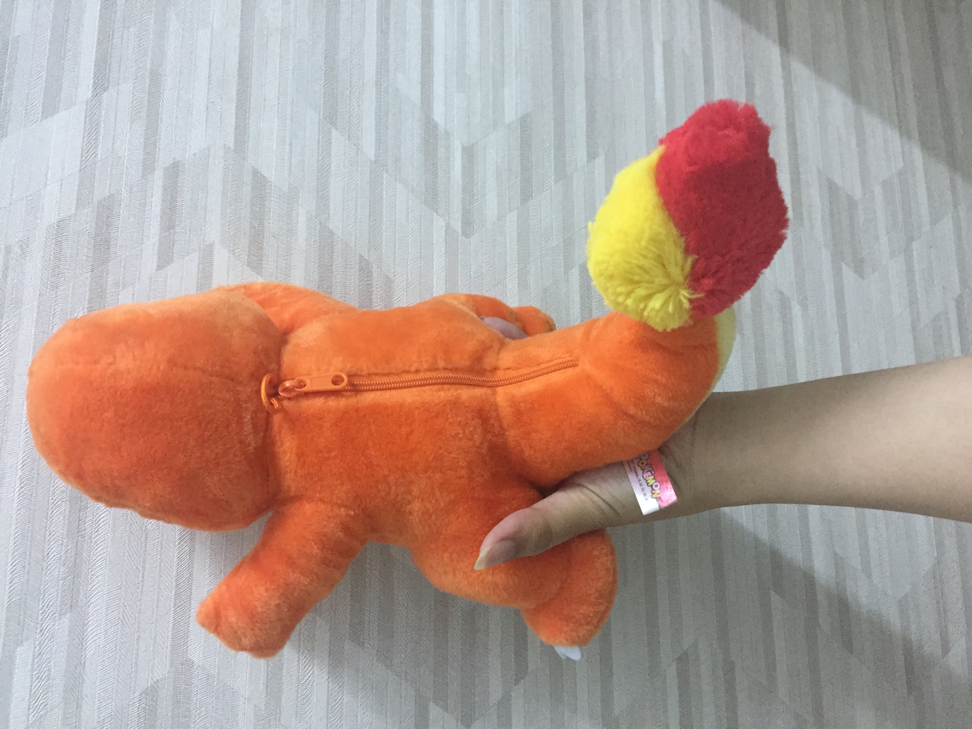 [Hcm]Charmander Fire Dragon Pokemon Teddy Bear with a Back Pocket