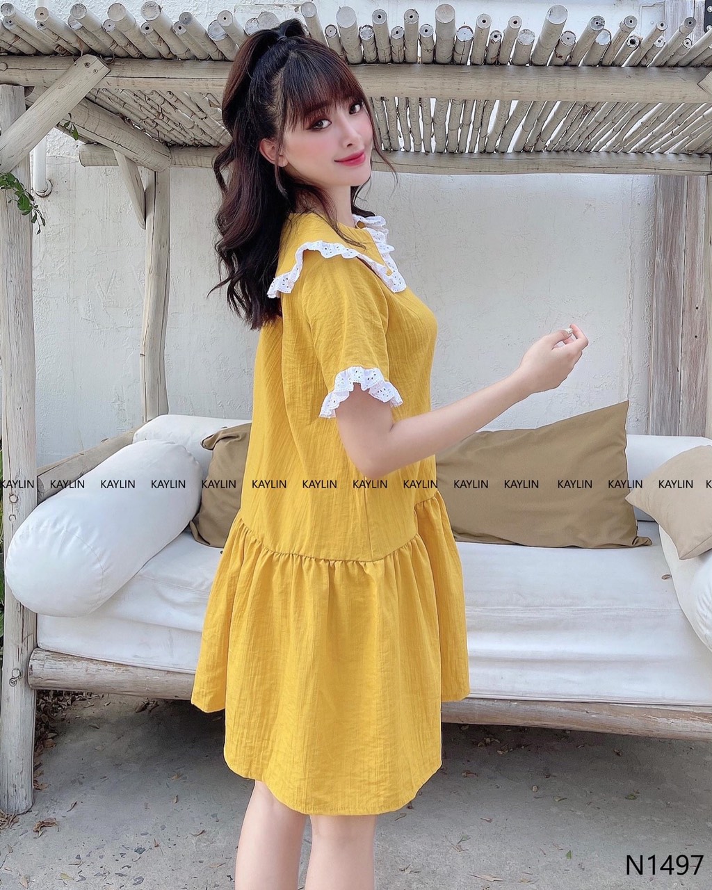 [HCM]Đầm kate bánh bèo dễ thương