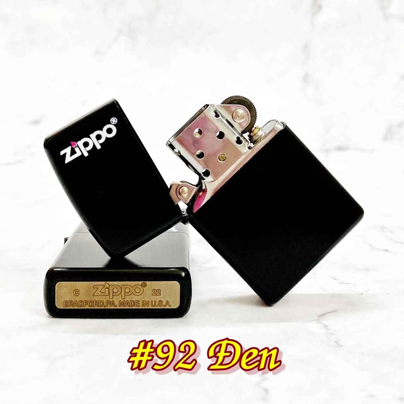BẬT LỬA ZIPPO SƠN TĨNH ĐIỆN CÓ MỘC ĐÁY MÀU ĐEN