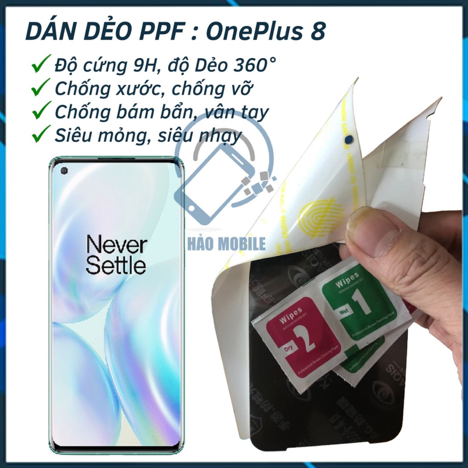 Dán dẻo PPF trước và sau cho OnePlus 8