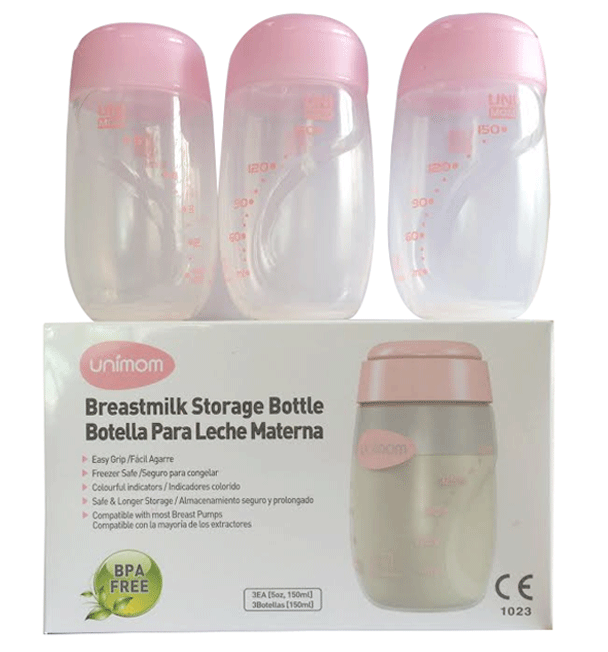 Bộ 3 bình trữ sữa mẹ Unimom 150ml
