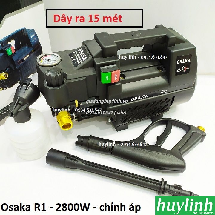 Máy xịt rửa xe chỉnh áp Osaka R1...