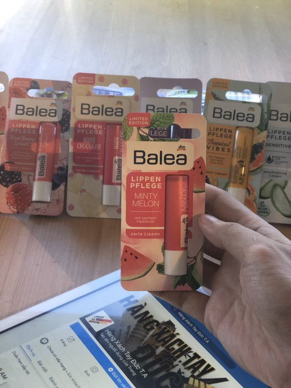 Son dưỡng ẩm Balea Minty Melon - Son dưỡng môi chuẩn hàng Đức