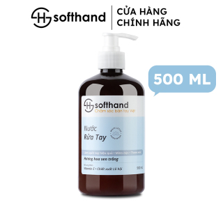 Nước rửa tay Softhand Hoa Sen Trắng 500mL giúp làm sạch tay hiệu quả, dưỡng ẩm, không gây khô da thumbnail