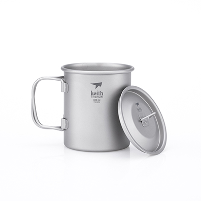 Cốc 300ml titanium keith ti3201 có quai và nắp