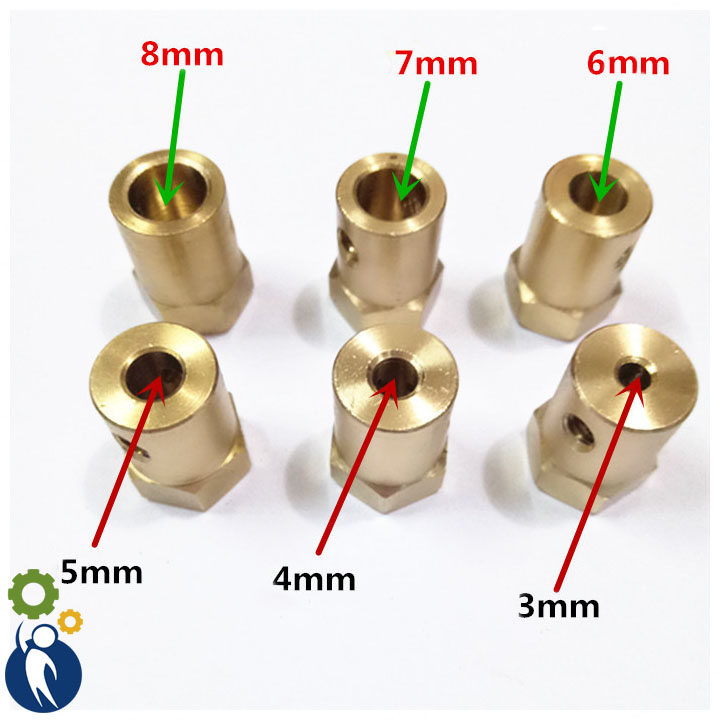 Khớp Nối Lục Giác Trục 3.17mm