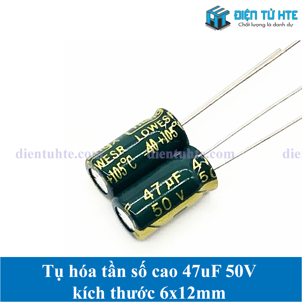Combo 20 Tụ hóa tần số cao 47uF 50V 6x12mm