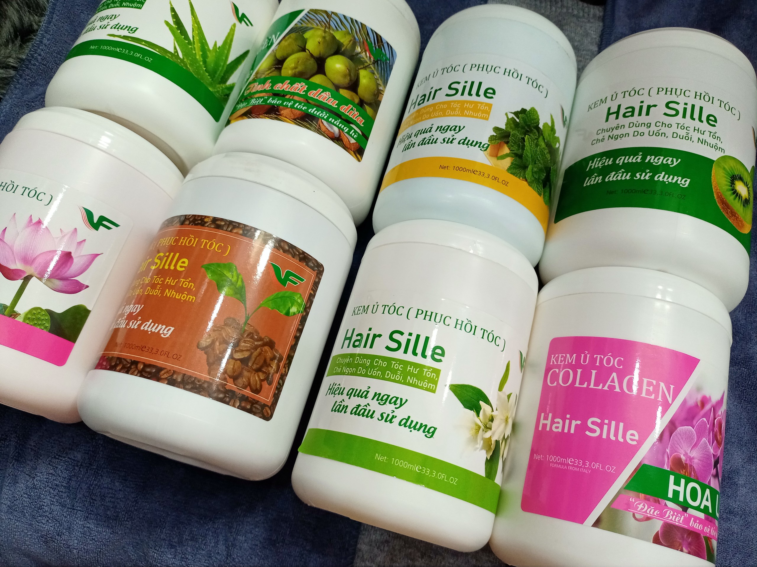 Kem Hấp ủ phục hồi tóc Hair Sille 1000ml