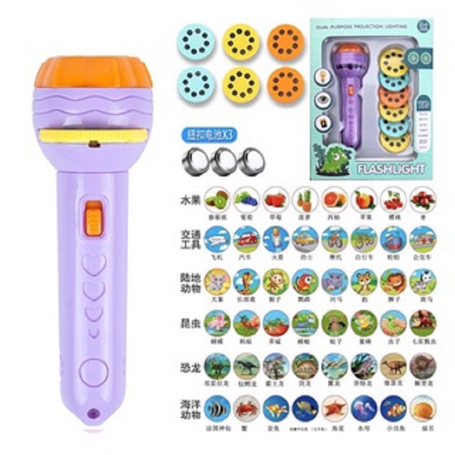 Máy chiếu trẻ em Đèn pin Máy chiếu phát sáng Mini Đồ chơi