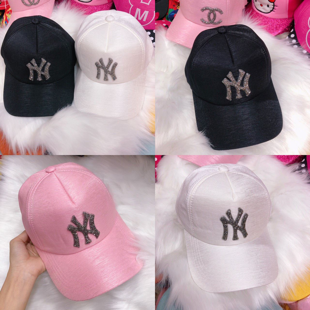 [HCM]Nón KẾT LƯỠI TRAI HÀN QUỐC ĐÍNH ĐÁ N.Y THỜI TRANG NỮ SIÊU CÁ TÍNH