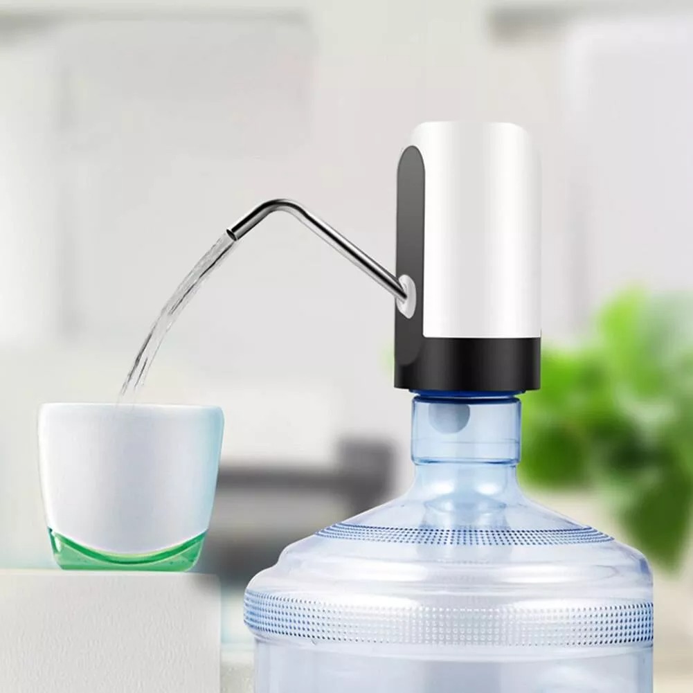 Máy Bơm Nước Tự Động Cho Bình Nước Khoáng Nguồn Pin Sạc, Máy bơm hút bình nước lọc nước suối chất lỏng tự động Cỡ Nhỏ Tiện Dụng Gía Rẻ.