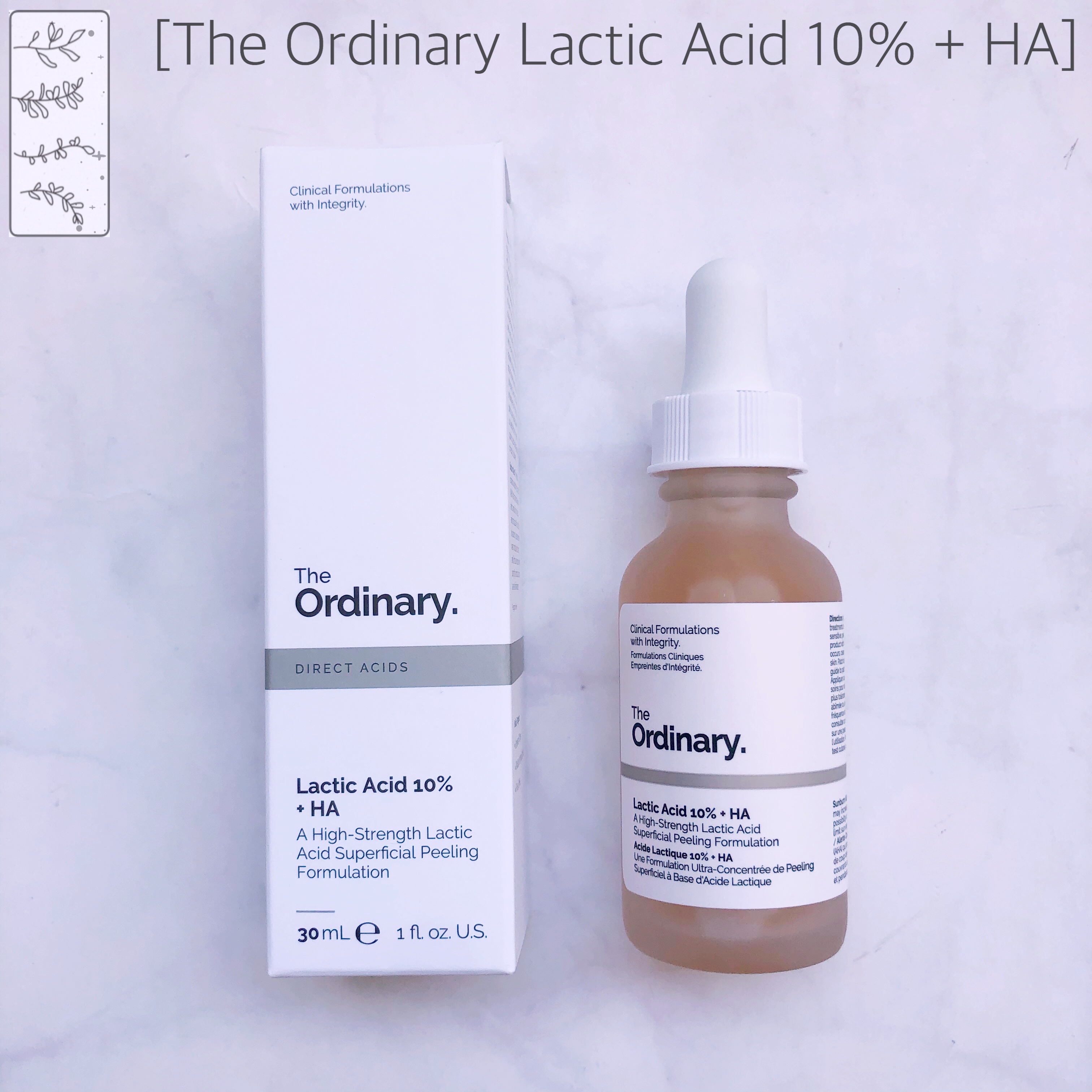 [HCM]The Ordinary Lactic Acid 10% + HA 30ml