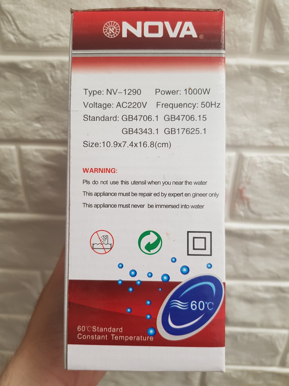 Máy sấy tóc mini 2 chế độ Nova