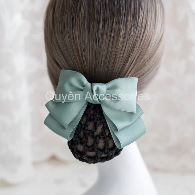 [Ảnh thật] Kẹp búi nơ lụa