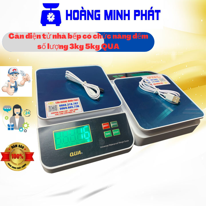Cân nhà bếp chống nướ, cân đếm số lượng mini 3kg 5kg QUA chia thực phẩm - Cân Tiểu Ly mini