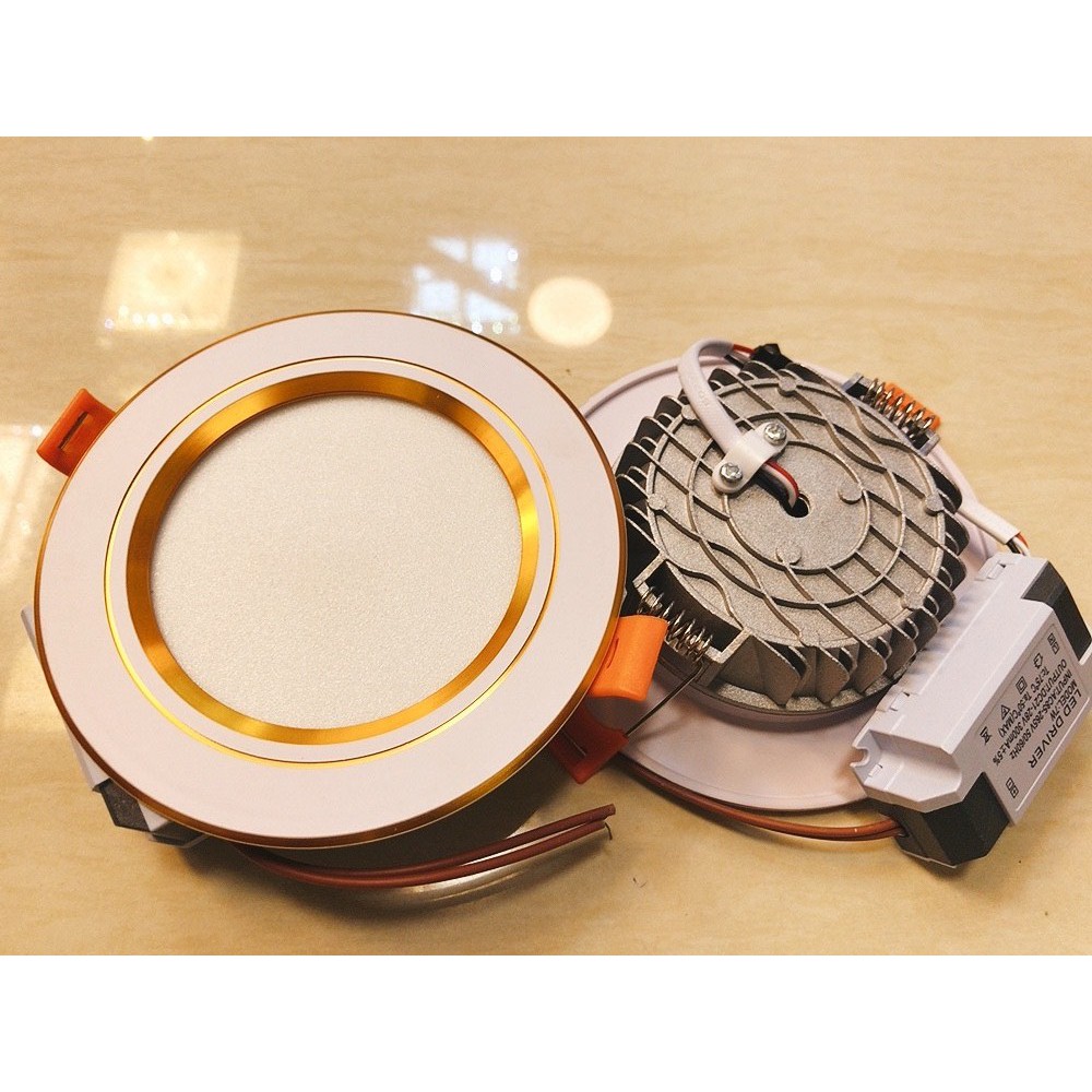 [RẺ VÔ ĐỊCH] Đèn LED âm trần 7W, 3 chế độ ánh sáng, phi 90, đế đúc