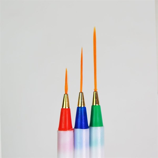 Set 3 cọ râu, set cọ vẽ nét trang trí móng (Set)