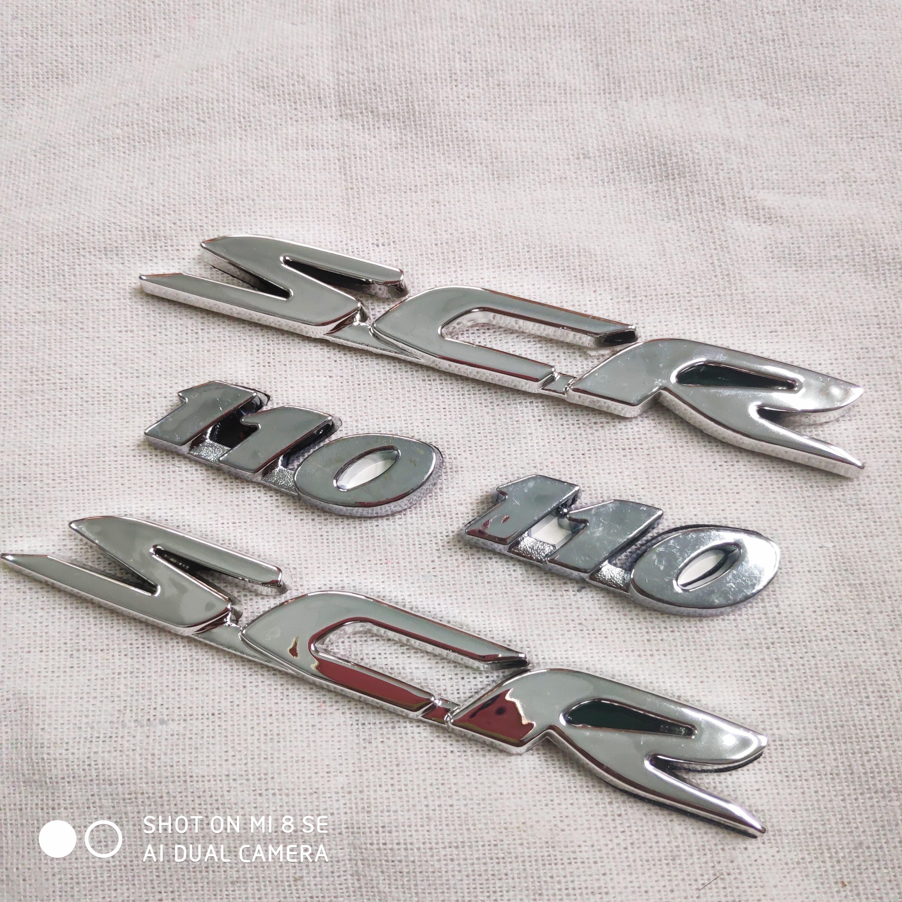 TEM CHỮ SCR 110 DÁN XE XI BÓNG SIÊU ĐẸP (MÀU BẠC)