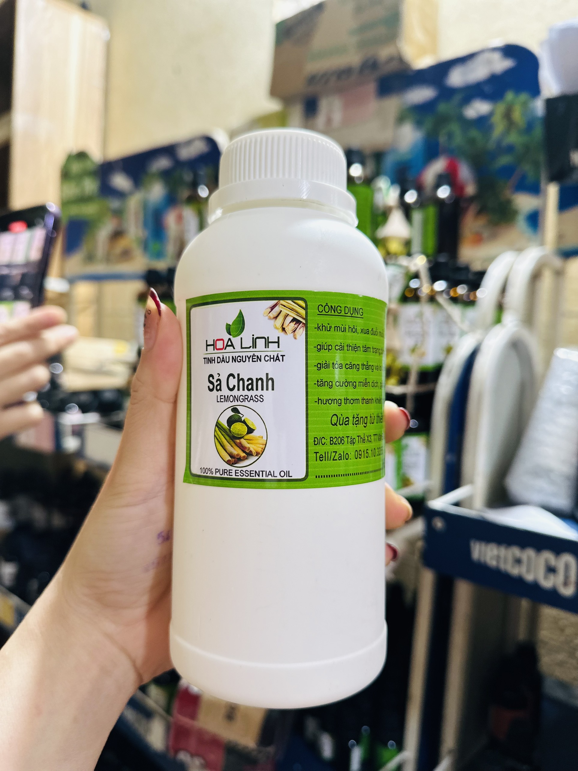 Tinh dầu SẢ CHANH nguyên chất , chai 500ml