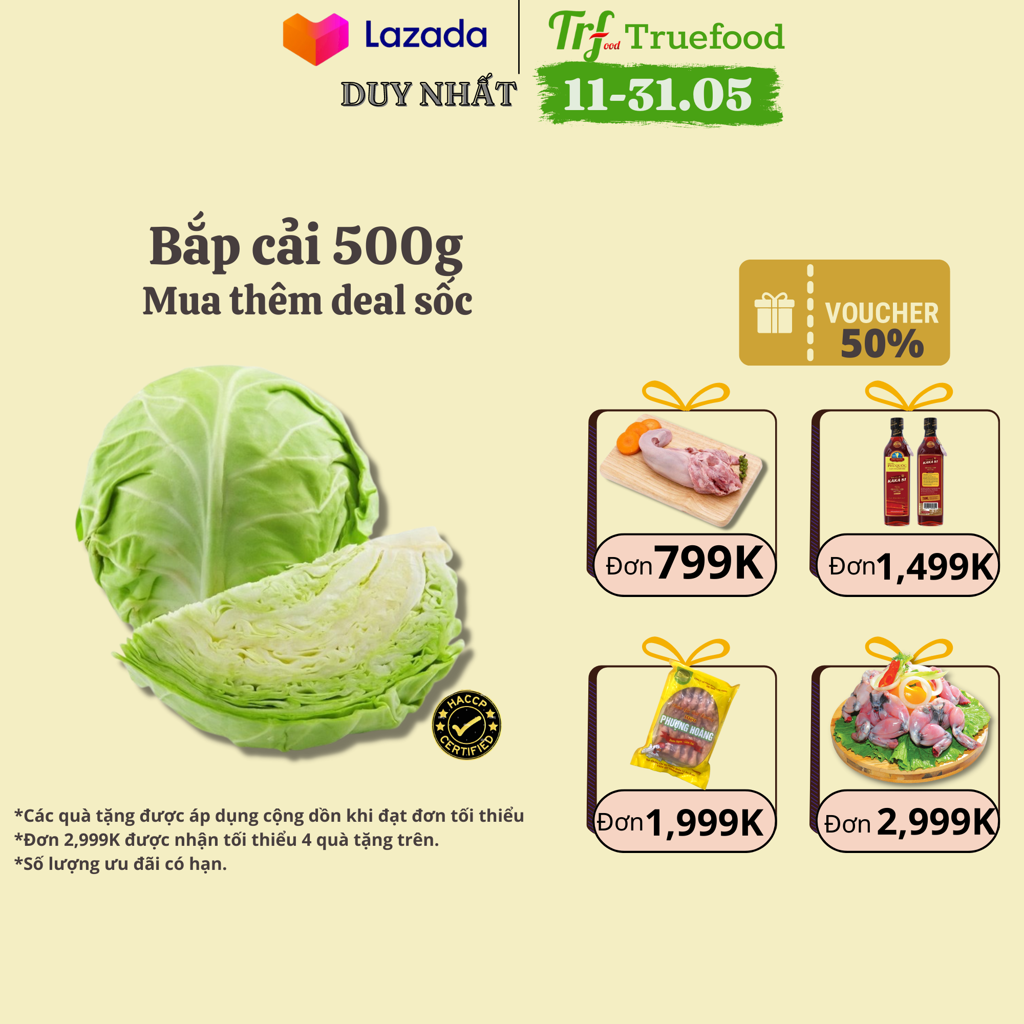 Bắp cải 500-600g [HN ship hỏa tốc]