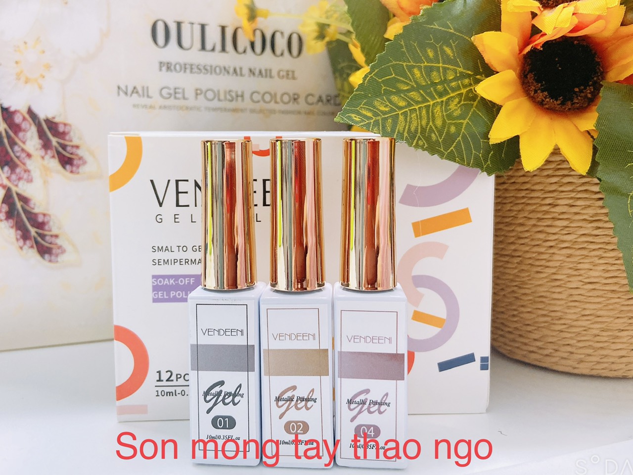Set Cọ Nét me tan Vendeeni siêu mịn Gel Vẽ Nét dành cho Nail