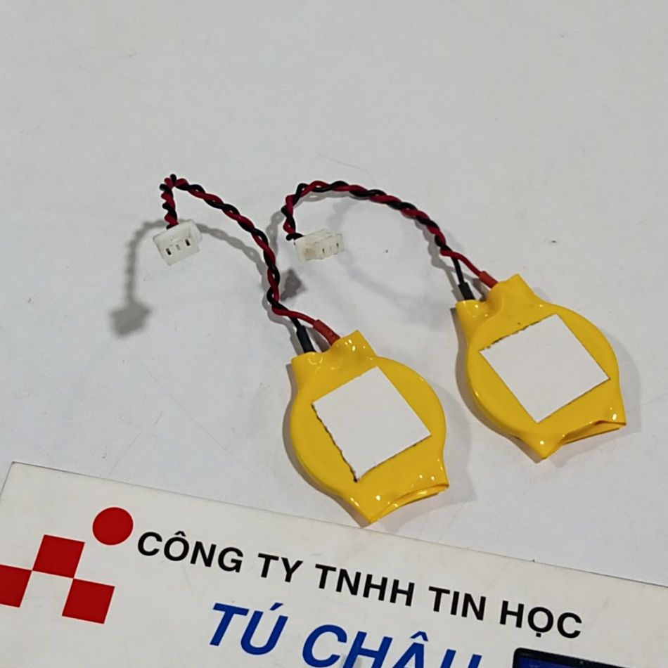 Pin Cmos 2032, CR2032 - 3V / Pin 2 dây đầu cắm 3 lổ (Dài x Rộng): 4.5mm X 2.5mm