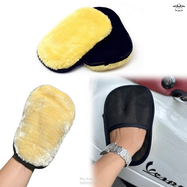 Găng Tay Rửa Xe Sợi Microfiber Siêu Mềm Mịn