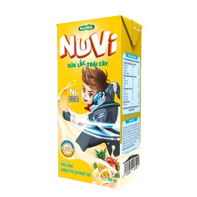 NuVi Thức Uống Hương Cam Sữa Lắc Trái Cây NC180TTGT 180ml - Thương Hiệu NUTIFOOD - TTGT89
