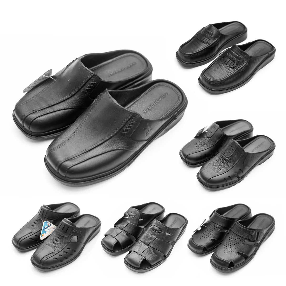 Dép sục bít đầu nam ASIA nhựa đúc EVA lao động chống trơn trượt SIÊU NHẸ