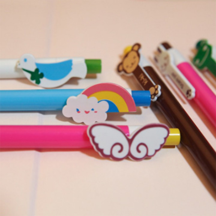 Combo 5 bút bi nhiều màu dễ thương cute