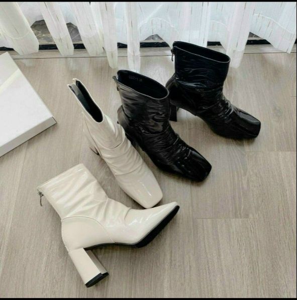 giày boot nữ ❤❤ giày bốt nữ da nhăn cao gót full