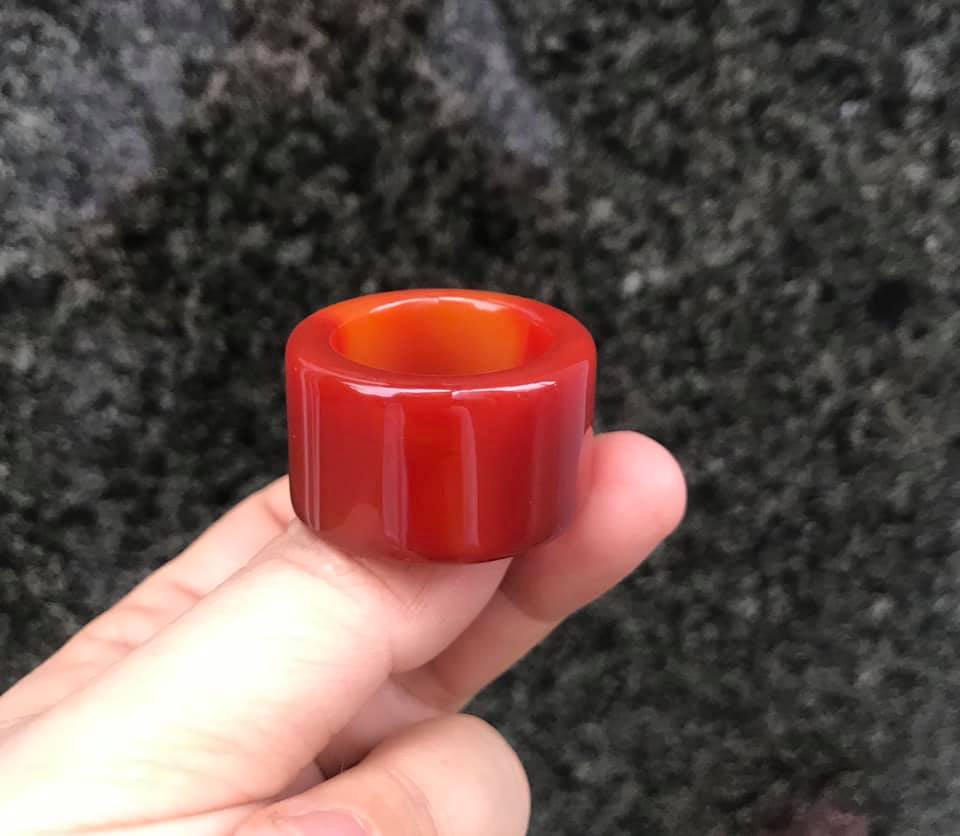 [HCM]NHẪN CÀN LONG BẢN VUÔNG ĐÁ MÃ NÃO ĐỎ