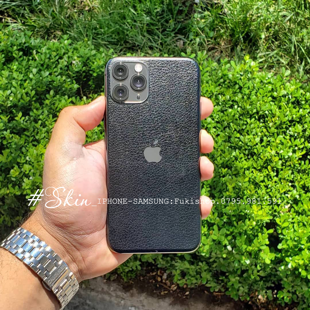 Tấm dán vân da Black Leather cho IPhone Ip5 Ip6 Ip6s 6plus 7plus 8plus Ip7 IpX IpXS 12 Pro Max