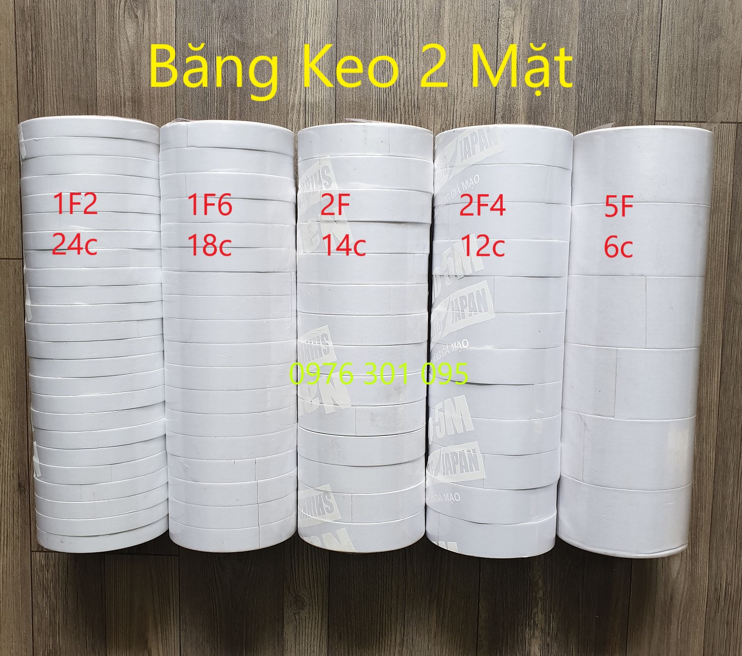 Băng Keo 2 Mặt 1F2 1F6 2F 2F4 5F - Đèn Led Thiên Vân