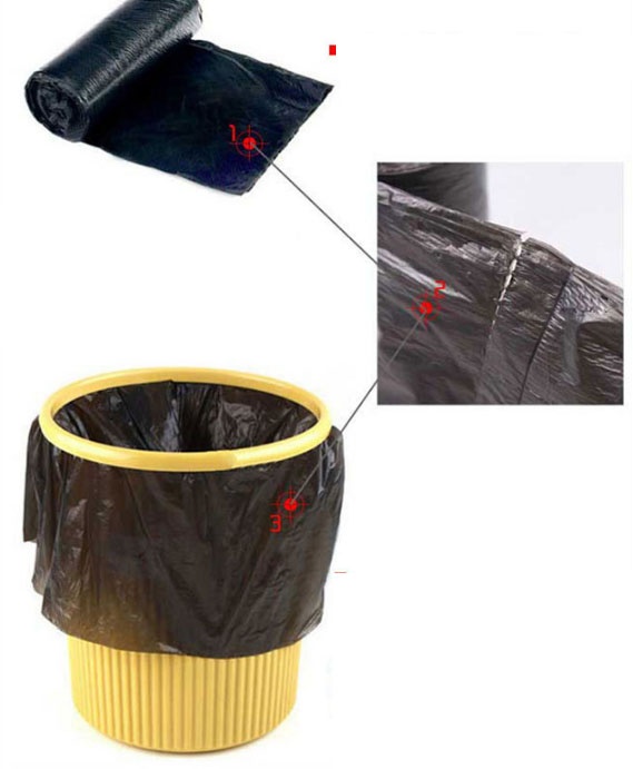 Set 15 Túi Nilon Đựng Rác Màu Đen 50x60cm