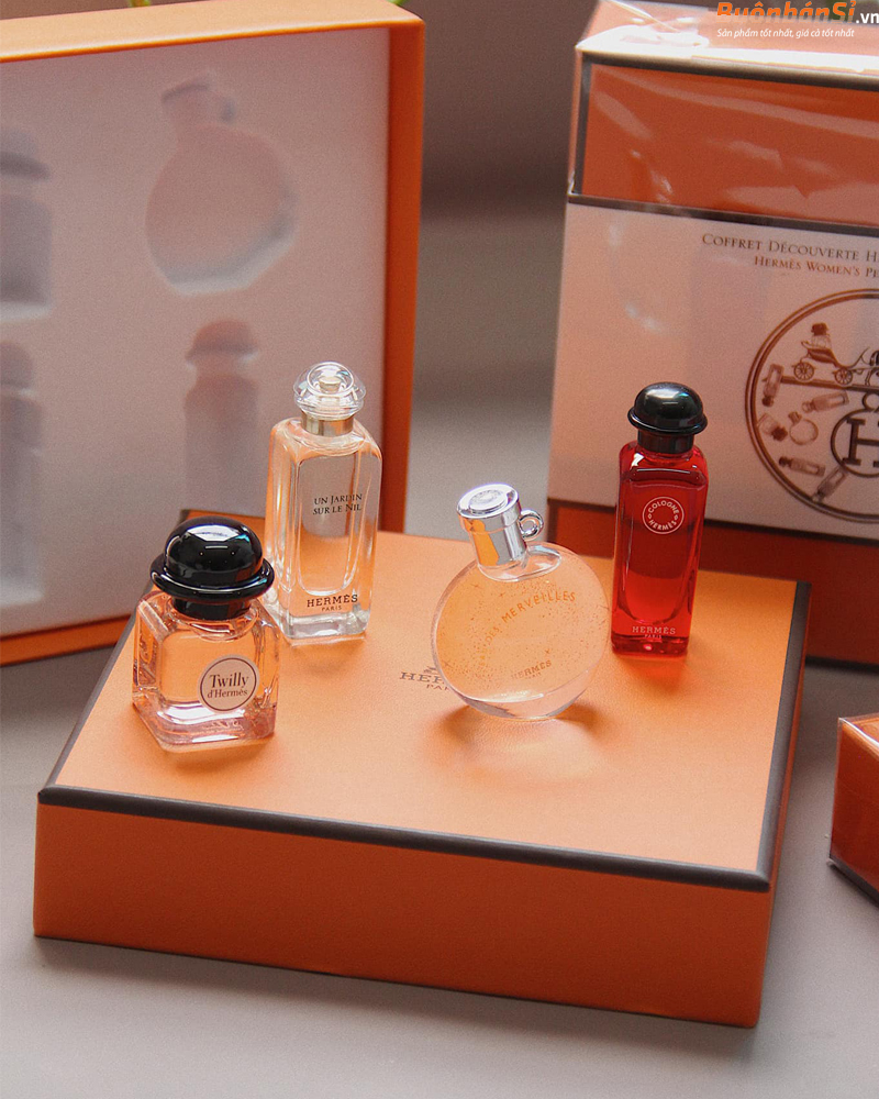 Bộ quà tặng 4 chai nước hoa mini Hermes 7.5ml