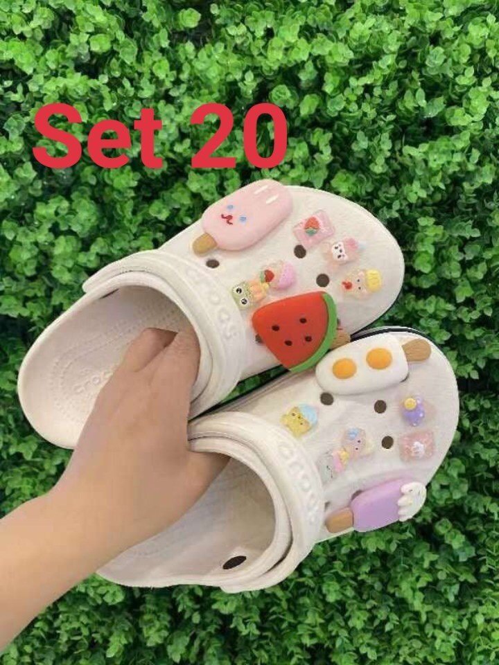 Charm, jibit mới, chuyên gắn giày dép crocs, bán theo set - PB248