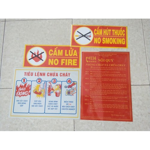 Bộ nội quy, tiêu lệnh  PCCC,, thiết bị pccc