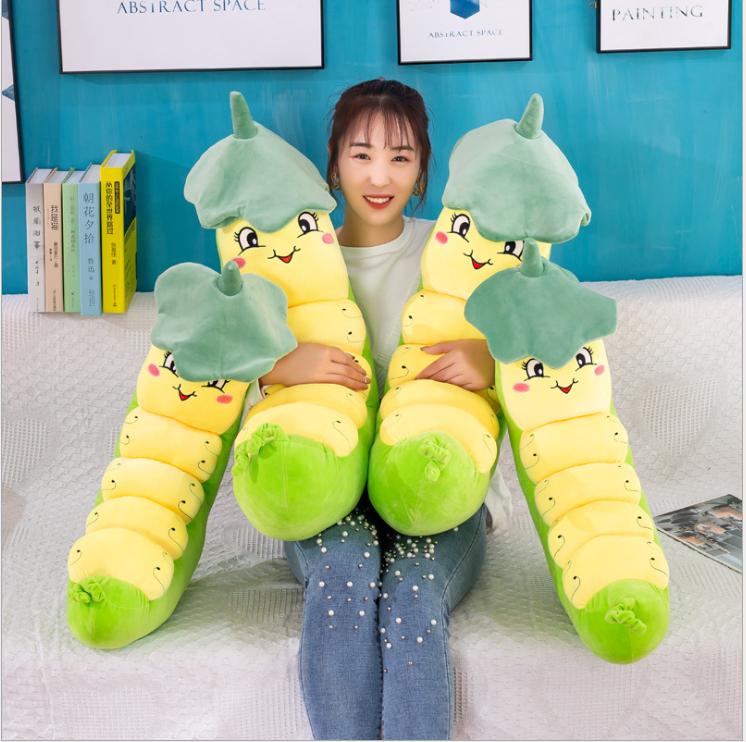 GẤU BÔNG SÂU ĐẬU MÀU XANH DỄ THƯƠNG SIZE 35CM-55CM
