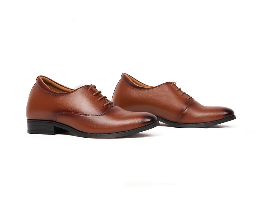 [6cm] men's height increasing shoes T & Tra s1008 cow Brown-inside secret High